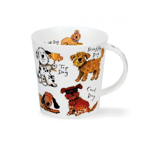 Dunoon Becher Cairngorm A Dog's Life - Thermobehälter aus hochwertigem Porzellan, der mit seinem liebevollen Hunde-Motiv ein echter Hingucker ist und für stilvolles Trinken sorgt.