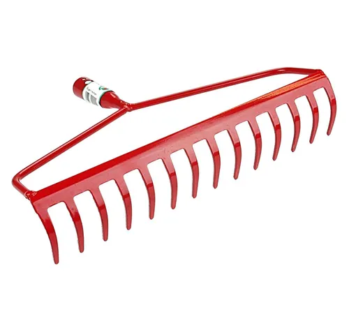 Polar Garten Rechen 2244 Bügelrechen mit 14 Zinken von Laub Schnittgut, 33.5 cm Arbeitsbreite, (1 Stück), Effiziente Arbeitsbreite