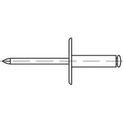 Blindniete Alu/Stahl verzinkt Flachkopf K 16 4,8 x 12 S