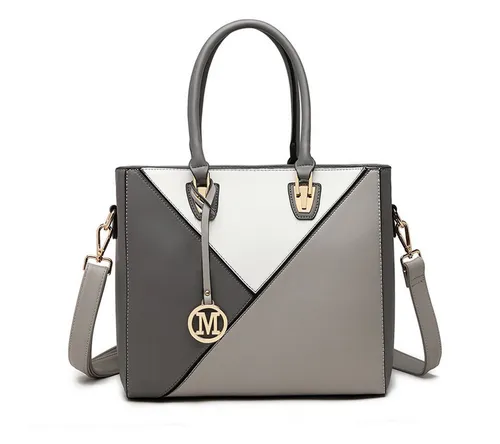 Miss Lulu Handtasche Damen Handtasche mit V-förmigem Design und abnehmbarem Schultergurt