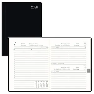 ZETTLER KALENDER Taschenkalender Tagesplaner 2026 schwarz, 1 St.