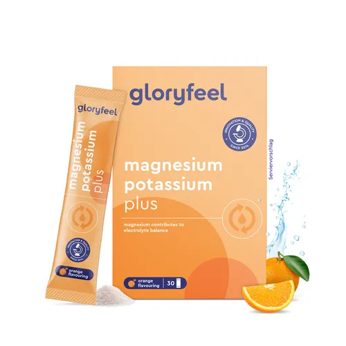 Magnesium Kalium + Vitamine - 30 Sticks- Elektrolytgleichgewicht, Muskelfunktion