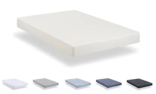 Todocama Spannbettlaken aus gebürsteter Mikrofaser, extra weich, für Betten 105 x 190/200 cm, Beige