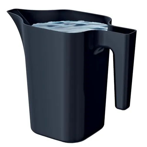 PECZEKO Gießkanne 1,8 Liter für Haus & Garten - aus robustem Kunststoff - giesskanne zur einfachen Bewässerung von Blumen, Pflanzen und zimmerpflanzen 1er-Set (1 Pack) Anthrazit