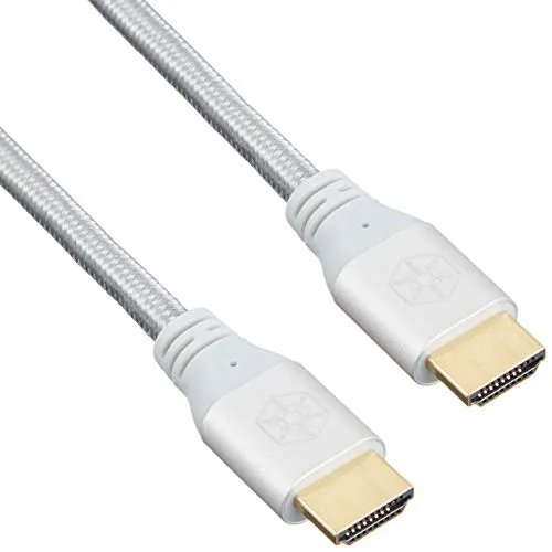 SilverStone SST-CPH01S-1800 - Premium Zertifiziertes 4K Ultra High Speed HDMI 2.0b Kabel, 180cm, silber