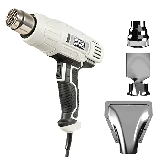 Garage Freaks Heißluftgebläse 2000W - Heißluftpistole mit 5m Kabel, 2 Temperaturstufen (350/600°C) für vielseitige Anwendungen im Haushalt und Fahrzeug Folierung.