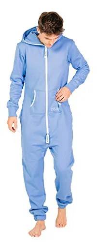 Moniz Herren Jumpsuit, Onesie, Overall (graublau, M) in grau von Moniz