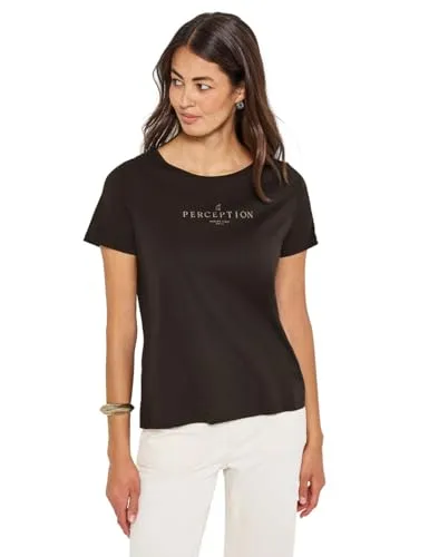 Street One Shirt mit Wording Artwork deep Roast Brown 38