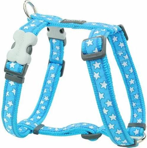 Hundegeschirr Red Dingo Style türkis Stern Weiß 37-61 cm von Red Dingo