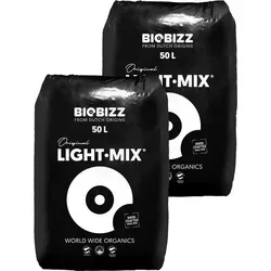 BioBizz Light-Mix 2 x 50 L - Hochwertige Blumenerde - Produktart: Blumenerde, ideal für gesunde Pflanzenentwicklung und optimale Nährstoffversorgung.