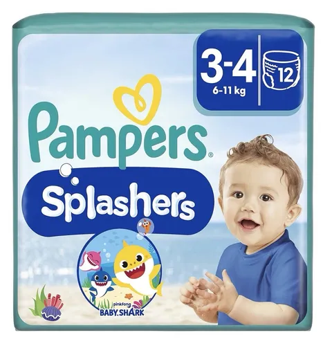 Pampers Splashers Gr. 3-4 (6-11kg) 12er Baby Shark Schwimmwindeln