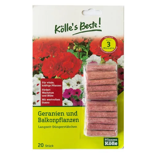 Kölles Beste Düngerstäbchen für Geranien & Balkonpflanzen, 20 Stück