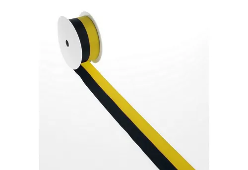 Deko AS Dekoband Vereinsband - schwarz, gelb - 25 mm x 25 m - 2436 25 43