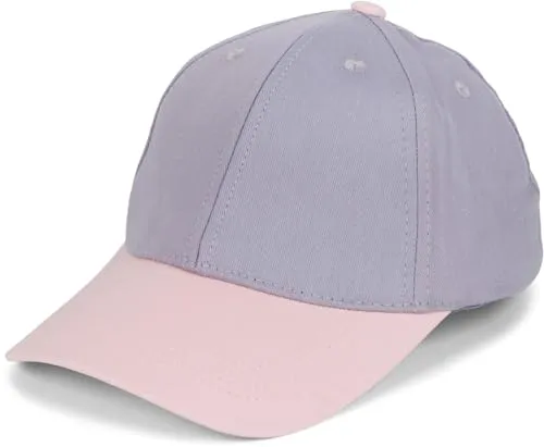 styleBREAKER Unisex Baseball Cap zweifarbig Pastell oder kräftig | 6-Panel Cap Mehrfarbig verstellbar mit Schnalle | Sommer Basecap aus Baumwolle, Farbe:Grau-Rose