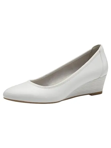 Tamaris Keilpumps 1-22320-42 117 normal - Damen-Pumps mit TOUCH-IT Technologie für bequemen Sitz und rutschfester ANTIslide Sohle. Hochwertiges Leder und eleganter Keilabsatz sorgen für zeitloses Design und angenehmes Tragegefühl.