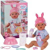 BABY born Puppe Eva Click-&-Play 43 cm – Interaktive Spielpuppe mit 10 Funktionen