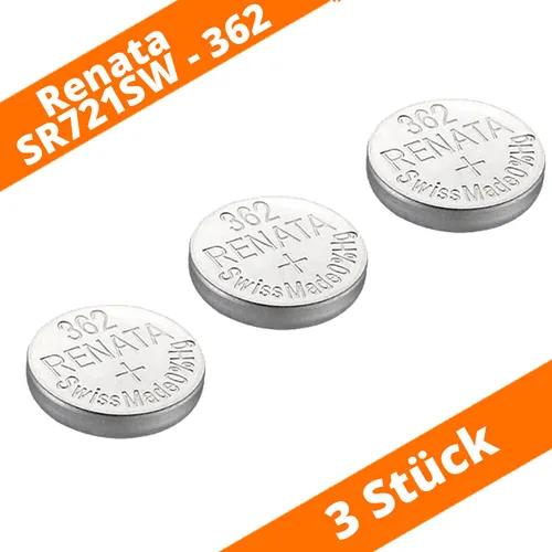 Renata 362 SR721SW SR58 AG11 LR721 V362 Uhrenbatterie Knopfzelle Swiss 3 x