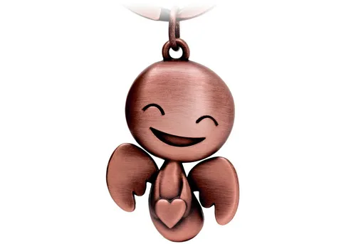 FABACH Schlüsselanhänger Schutzengel Happy mit Herz in pink von FABACH
