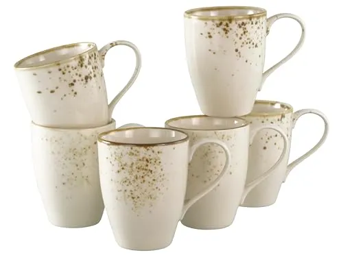 Creatable Nature Collection 6-teiliges Kaffeebecher Set in beige von CreaTable