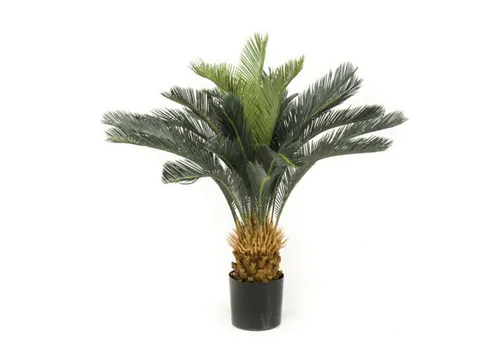 Emerald Künstlicher Japanischer Palmfarn im Topf 80 cm - Künstliche Pflanzen, pflegeleichter japanischer Palmfarn, der keine Bewässerung benötigt und Ihrer Wohnung eine grüne Note verleiht.