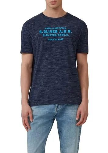 s.Oliver Meliertes T-Shirt mit Logo-Schriftzug