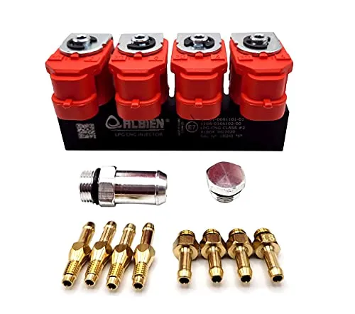 LPG CNG VALTEK Typ AHC 4-Zylinder-Gassystem-Einspritzdüsen Schiene 3 Ohm