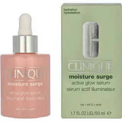 Clinique Moisture Surge Glow Serum 50 ml - Gesichtspflege: Leichtes Serum mit 5% Milchsäure, Hyaluronsäure und Vitamin C für sofortigen Glow und intensive Feuchtigkeit, ideal für empfindliche Haut.