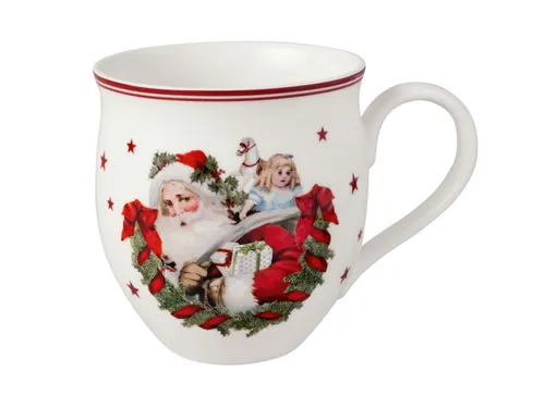 Villeroy & Boch Becher Toy's Delight Henkelbecher Santa Claus 0,39l, Premium Porcelain