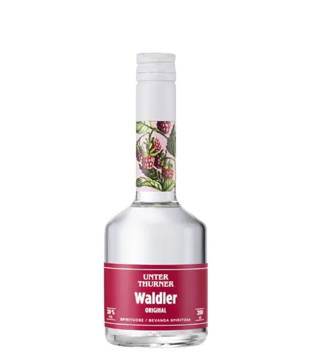Unterthurner Waldler Original Schnaps - Gin mit Waldhimbeergeist aus Südtirol, ideal für besondere Anlässe und Liebhaber feiner Spirituosen – jetzt bei mySpirits.eu entdecken!