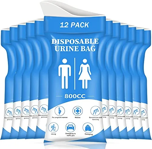 DIBBATU Blauer Urinalbeutel, Blau-12, L