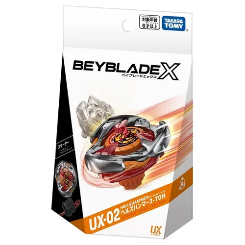  Takara Tomy Beyblade X Starter UX-02 Hells Hammer 3-70H In Stock