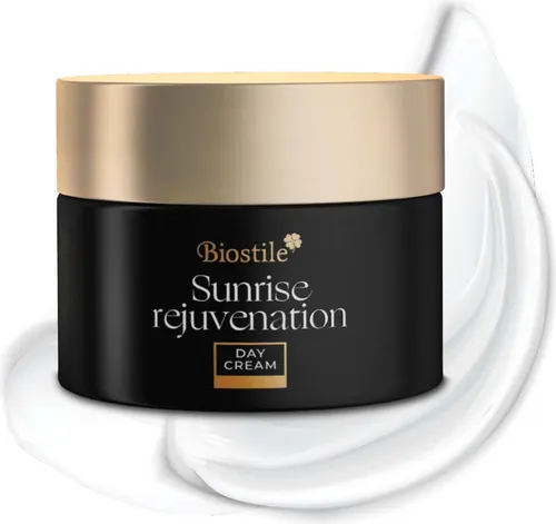 Biostile Sunrise Rejuvenation Tagescreme - Hochwirksame Tagescreme für reife Haut mit Peptiden, Vitamin E und Kurkumin – Reduziert Falten und verbessert die Hautfestigkeit für ein strahlendes, jugendliches Hautbild.