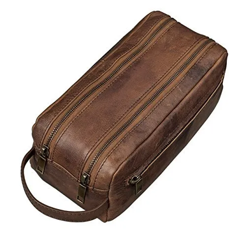 STILORD Kurt Kulturtasche aus Leder - Kulturtasche aus hochwertigem Leder mit vielen Fächern für optimale Organisation. Ideal für Reisen und den Alltag, überzeugt durch elegantes Vintage-Design und praktische Handhabung.