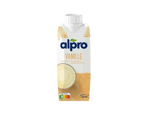 Alpro Milchmischgetränk, Alpro Sojadrink Vanille Geschmack mit Calcium und Vitaminen 250ml