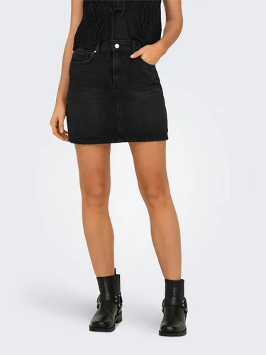 ONLY Onlstella Kurzer Rock DNM Azg Noos - Stylischer kurzer Rock von Only für Jugendliche, mit Gürtelschlaufen und Knopfleiste für einen modischen Look.