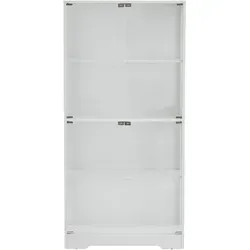 Stilvora Vitrine Weiß, 3 Fächer, 80x165 cm – Elegante Glasvitrine für Ihr Zuhause