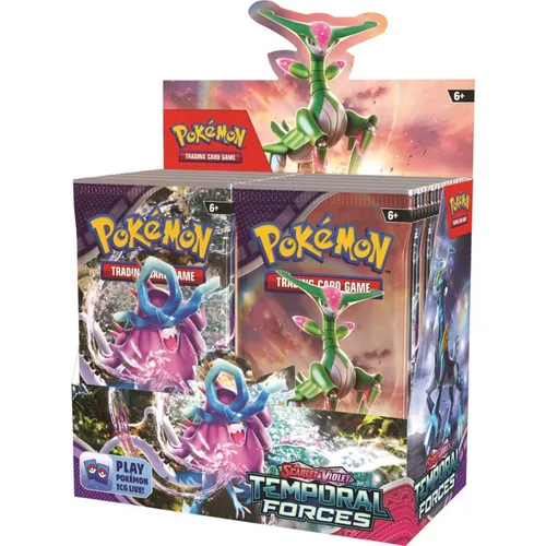 Pokémon TCG: Scarlet & Violet-Temporal Forces Booster Display Box (36 Packs) - EN - Sammelkartenspiele: Booster Packs, Entdecken Sie 36 Packs voller spannender Karten und erweitern Sie Ihre Sammlung mit den neuesten Pokémon!