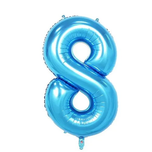 XL Folienballon 80 cm Zahl 0-9 Blau Party Nummer groß Geburtstag Luftballon