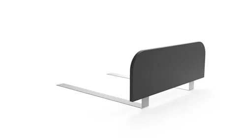 regalik Bettgitter Rausfallschutz Kinderbett 60x20 cm – Anthrazit Stabile Absturzsicherung ohne Bohren – Bettschutzgitter aus Laminat – Einfache Montage unter der Matratze