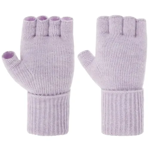 Seeberger Classic Fingerless Handschuhe Strickhandschuhe Damenhandschuhe Fingerlose Damen - Herbst-Winter Winter - One Size flieder