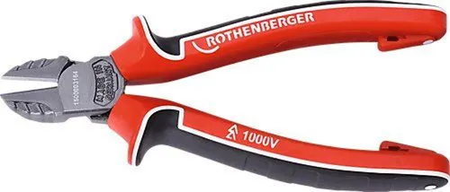 Rothenberger 1500003164 VDE Seitenschneider 160mm - Zangen für Elektroarbeiten, mit ölgehärtetem Werkzeugstahl und bis zu 1000 V Schutz, ideal für präzise Schneidarbeiten bei Drähten bis Ø 6,0 mm.