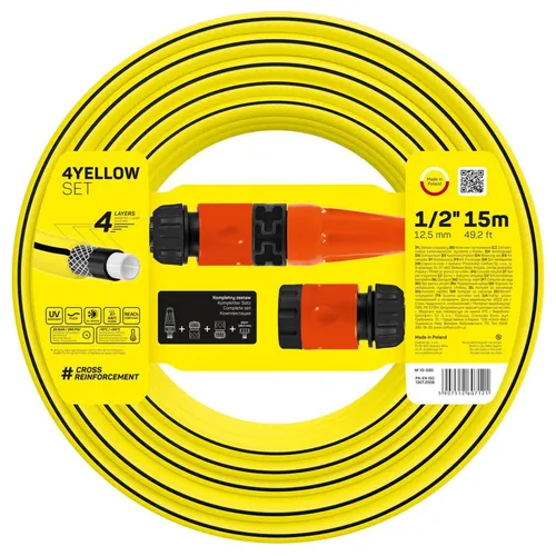 Cellfast Gartenschlauch SMART 25m - 3-lagig und UV-beständig - Gartenschlauch mit 25m Länge, druck- und UV-beständig bis 20 bar, ideal für Gartenliebhaber, die Langlebigkeit und Flexibilität schätzen.