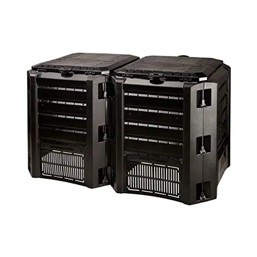 Prosperplast Komposter IKSM800C, 800 Liter Kunststoff - Komposter für Garten- und Küchenabfälle mit 800 Litern Fassungsvermögen, witterungsbeständig, leicht zu befüllen und sorgt für optimale Humusbildung.