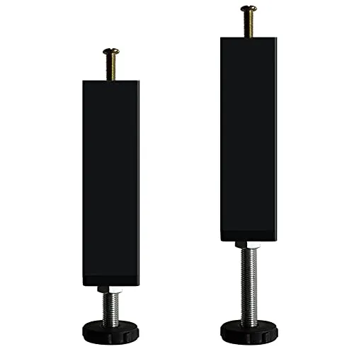 KUSRUP 2 Stück Bettgestell Stützfuß Bettbeine Unterstützung Füße für Möbel verstellbare Bettfüße einziehbar Metall für Bett für Bettgestell Bett Mitte Stützbein für Bett (25 cm-32 cm)
