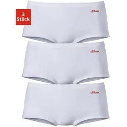Panty S.OLIVER, Damen, Gr. 40/42 (L), weiß, Jersey, Obermaterial: 90% Baumwolle, 10% Elasthan (LYCRA), unifarben, körpernah, Unterhosen Panty, aus elastischer Baumwoll-Qualität, Topseller