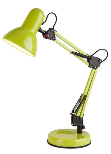 Rabalux 4178 Tischleuchte Samson, grün, E27, 49cm - Schreibtischlampe im trendigen grünen Design, ideal für Kinderzimmer oder Studium. Mit praktischem Kabelschalter für einfache Bedienung.