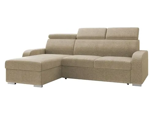 Mirjan24 Ecksofa Beige 5-Sitzer L-Form 235x170 cm