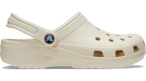 Crocs Classic Sandalen in Bone, Größe 43-44 - Sandalen mit Iconic Crocs Comfort, atmungsaktiv und schnelltrocknend; ideal für den Sommer und einfach zu reinigen.