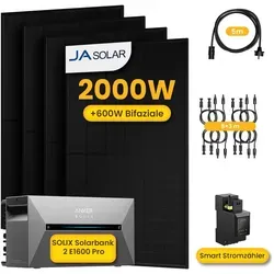 Anker Solix Solarbank 2 E1600 Pro  - Solaranlagen mit 4800/6400Wh Kapazität, inklusive smarter Steuerung über die Anker-App für maximale Energieeffizienz und zuverlässige Backup-Stromversorgung.