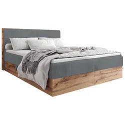 AN-MOEBEL4U Boxspringbett TESSA in Stoff Cord in silber von AN-Moebel 4u